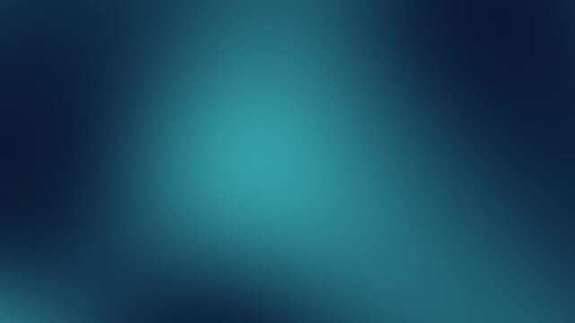 Glowing teal and black shapes blur together in a modern abstract setting