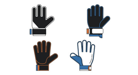 Fototapeta premium Goalkeeper Gloves minimal abstract color vector