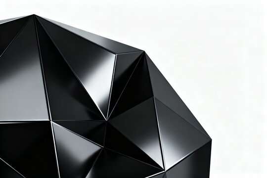 Black geometric polyhedron