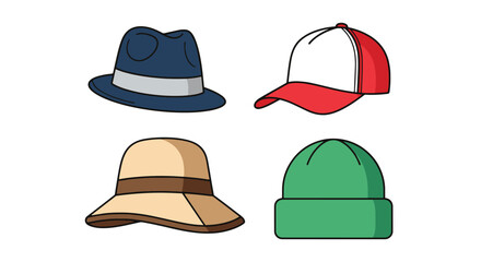 Fototapeta premium Hat Line art vector creative abstract style