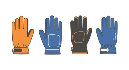 Fototapeta premium Heated Gloves Line soft abstract style illustration