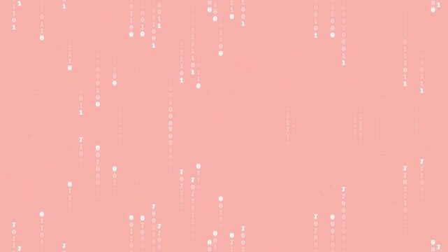 Pink Background with White Falling Particles Animation.