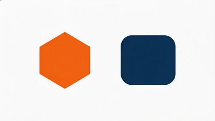 Two geometric shapes on white background