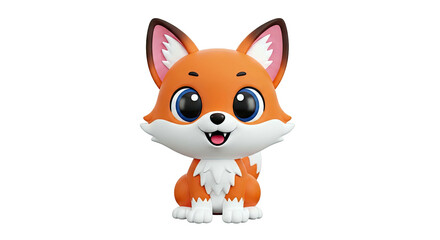 Obraz premium Cute Cartoon Fox