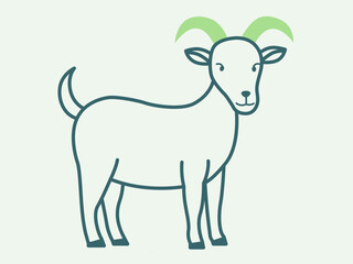 Goat icon. Agriculture icon design. Simple filled and outline icon. Vector icon.