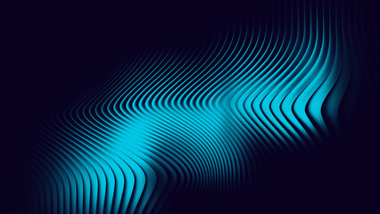 Wavy blue lines on dark background