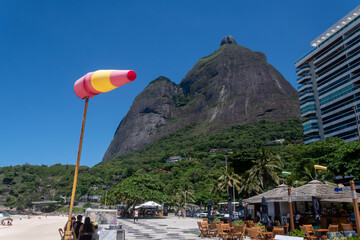São Conrado Beach stands out for its impressive scenery between sea, mountains, and paragliding, being one of the most remarkable spots for sports and nature in Rio de Janeiro - Brazil. © LGAndrade