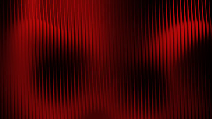 Red curtain with vertical folds black