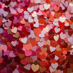 red hearts background