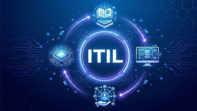 ITIL acronym, information technology library concept, ITIL, or Information Technology Infrastructure Library, is a well known set of IT best practices designed to assist abstract technology background
