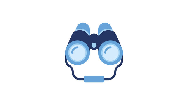 Binoculars Icon d flat vector isolated white background