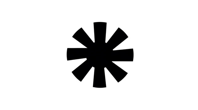 A black asterisk symbol isolated on a seamless background