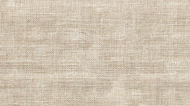 Close-up of a woven flax textile. The fabric showcases a natural, textured pattern in a warm beige hue
