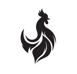 rooster with fire logo