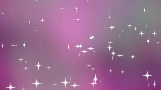 Sparkling White Stars Twinkling on a Dreamy Pink and Purple Gradient Abstract Background Graphic Design