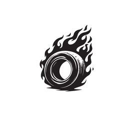 flaming tire logo