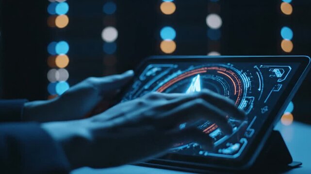 AI technology on tablet screen.