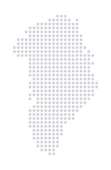 Greenland Map Stylised Logo. Simple Background Pattern Made of Gray Dots in Shape of Country Borders Isolated on White. Vector illustration © Albina