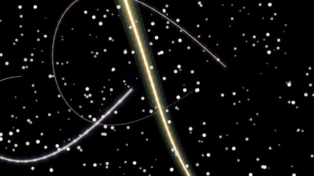 Comet Trails and Stars in Space.