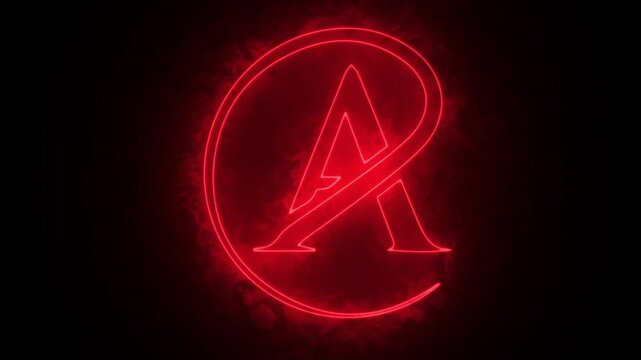 English alphabet colorful A animation design