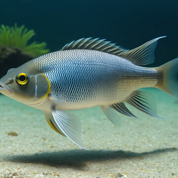 Largescale four-eyed fish, anableps anableps, Fish from South America, Real Time 4K