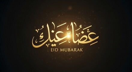 Eid mubarak calligraphy greeting