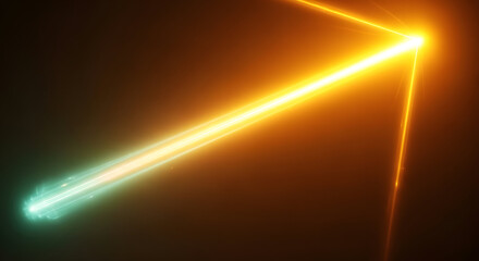 Naklejka premium Vibrant laser beam intersection in a dark environment