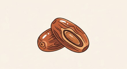 Backlit Dates on Light Beige Background