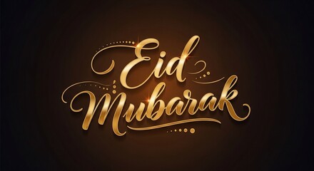 Obraz premium Eid mubarak calligraphy greeting