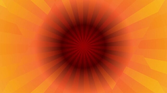 Red Circle Expanding on Orange Background.