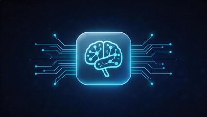 Neon brain with circuit design