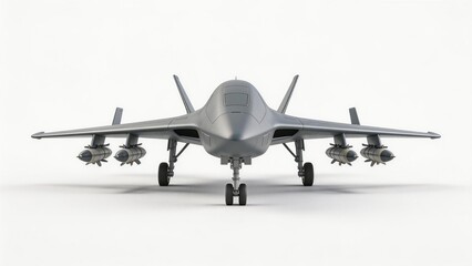 Military drone aircraft with weapons