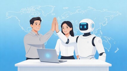 Human and robot collaboration in office