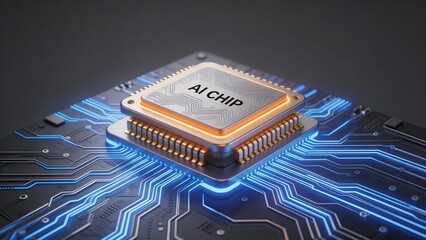 AI chip on circuit board