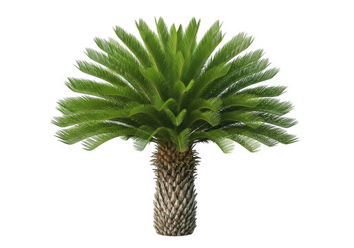 Cycas revoluta plant isolated on transparent background