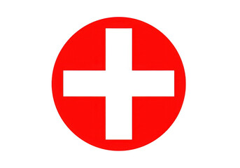 Fototapeta premium Swiss flag icon isolated on transparent background