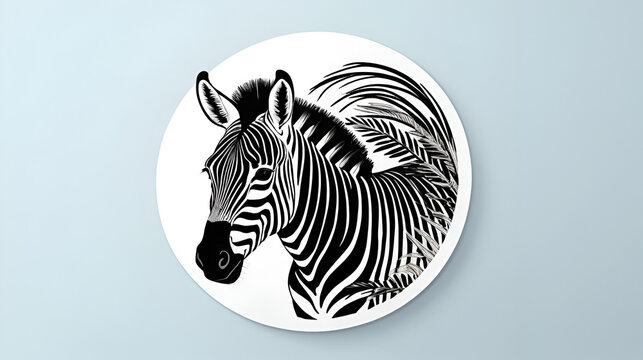 Zonkey Love Calligraphy Illustration for Sticker , Label, Decal, Book Cover