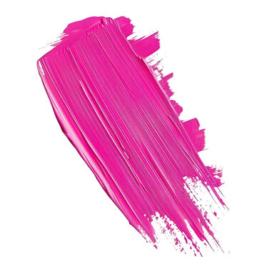 Vibrant Pink Lipstick Smudge on White.