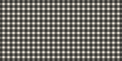 Black and white plaid fabric texture background. Seamless pattern checkered wallpaper. eps 10