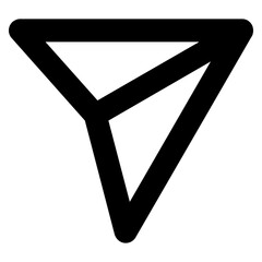 black paper plane icon