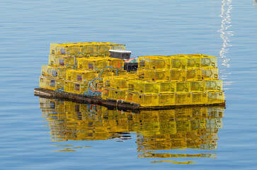 yellow Lobster traps