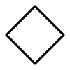 Broken rhombus line icon