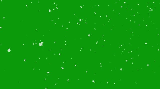 Realistic snow falling on green screen celebration effect decoration overlay motion graphic winter blizzard