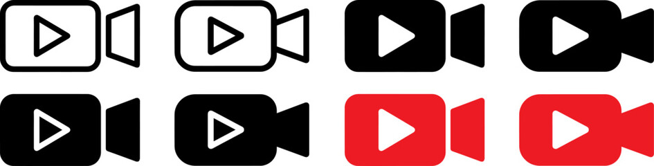 Play button icons for video and media players in various colors © MOHAMMAD RABBI