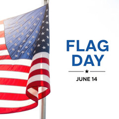 Obraz premium Usa flag day celebrations on june 14th patriotic holiday commemorating the adoption of the american flag