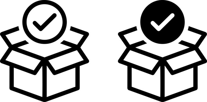 Two check mark icons in boxes for confirmation and approval