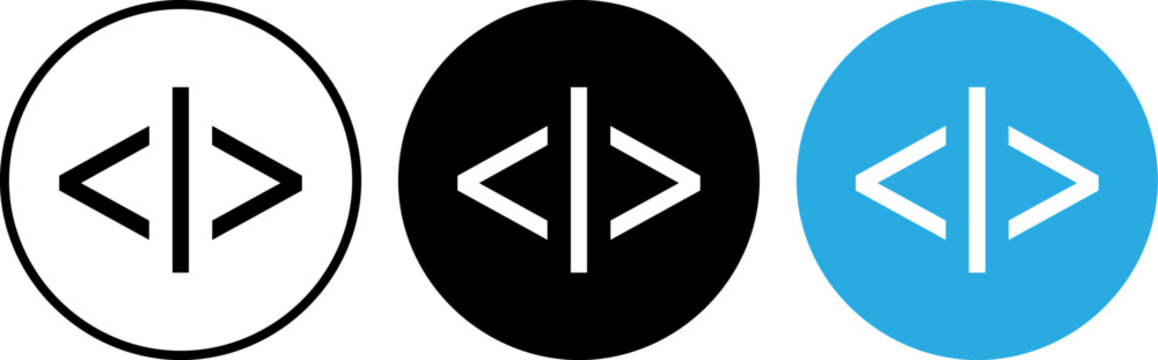 Coding symbols for web development and programming