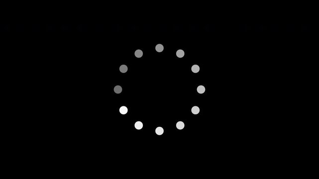 4K loop of white circle loading icon on a alpha channel background. Clean circular progress indicator for waiting and buffering scenes.