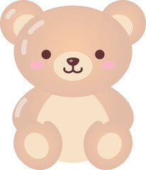 Fototapeta premium Illustration of a Cute Teddy Bear vector shape