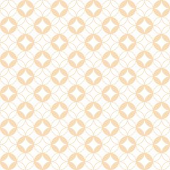 Seamless Shippou Japanese Geometric Pattern Background Vector Beige TORINOKO-IRO